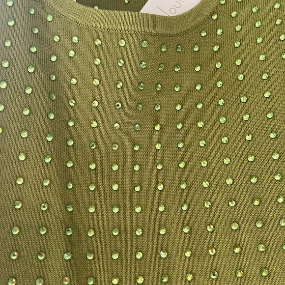 NWT House of Harlow 1960 Green. Two Piece Set. Green Rhinestones all over.Sz S - Picture 3 of 13